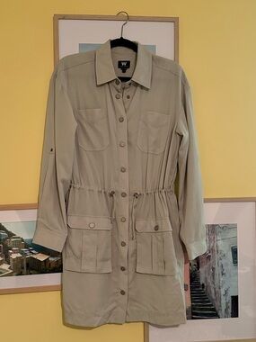 W by Worth Utility Shirt Jacket in Sage Green